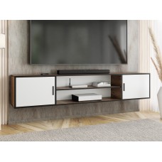 Atvērts TV galdiņš ROJO 4, Zelts craft/Balts
